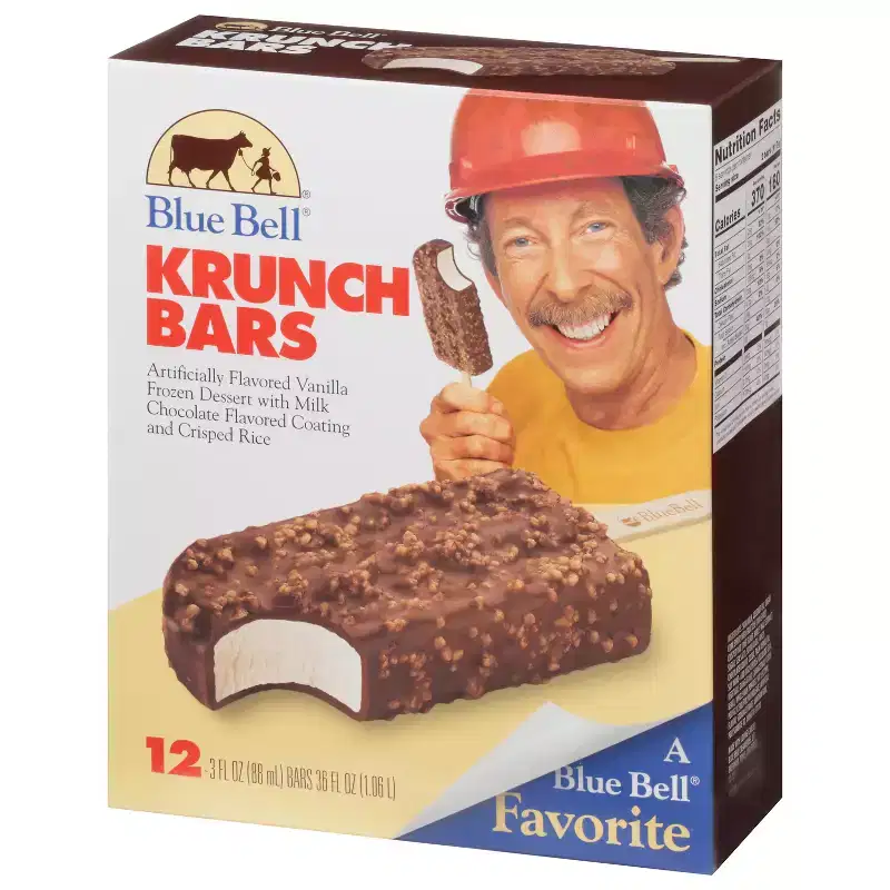 Blue Bell Frozen Krunch Bars - 36oz/12ct