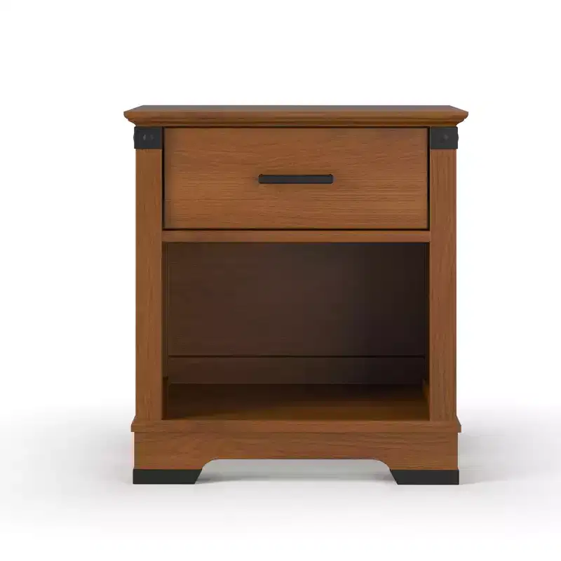 Child Craft Redmond 1 Drawer Nightstand for Nursery or Bedroom, Large Storage Drawer, Made of Sturdy Pinewood, Non-Toxic, Baby Safe Finish