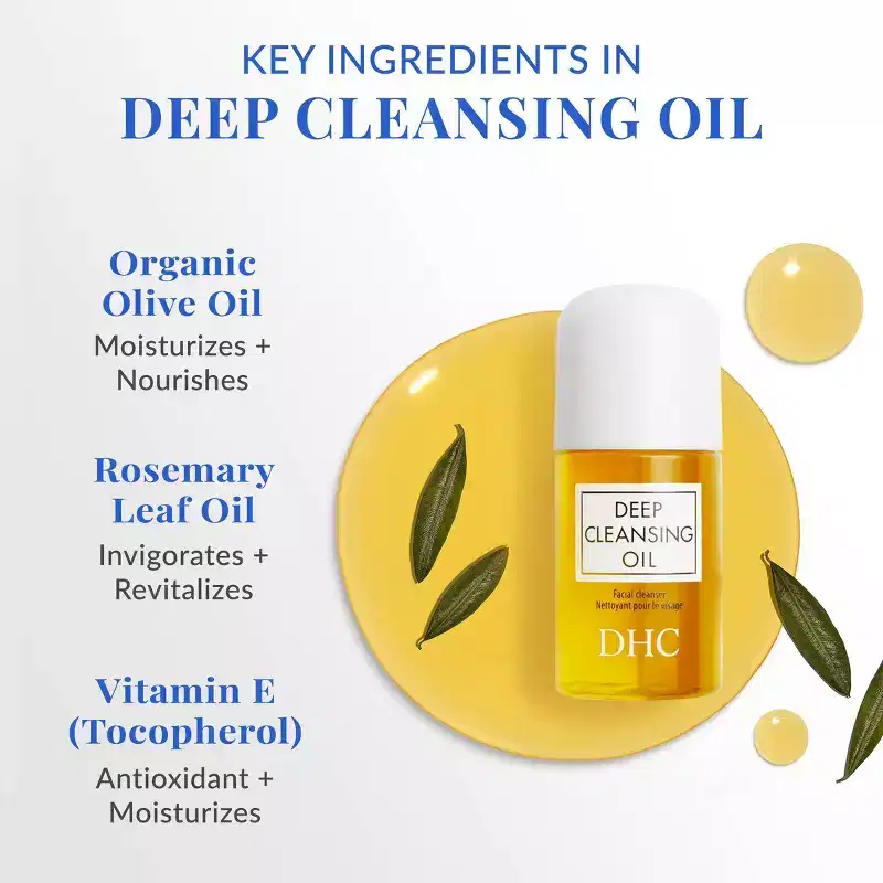 DHC Deep Cleansing Oil Facial Make Up Remover - Travel Size - 1 fl oz: No Fragrance, Contains Antioxidants, Sensitive Skin, Contains Olive Oil