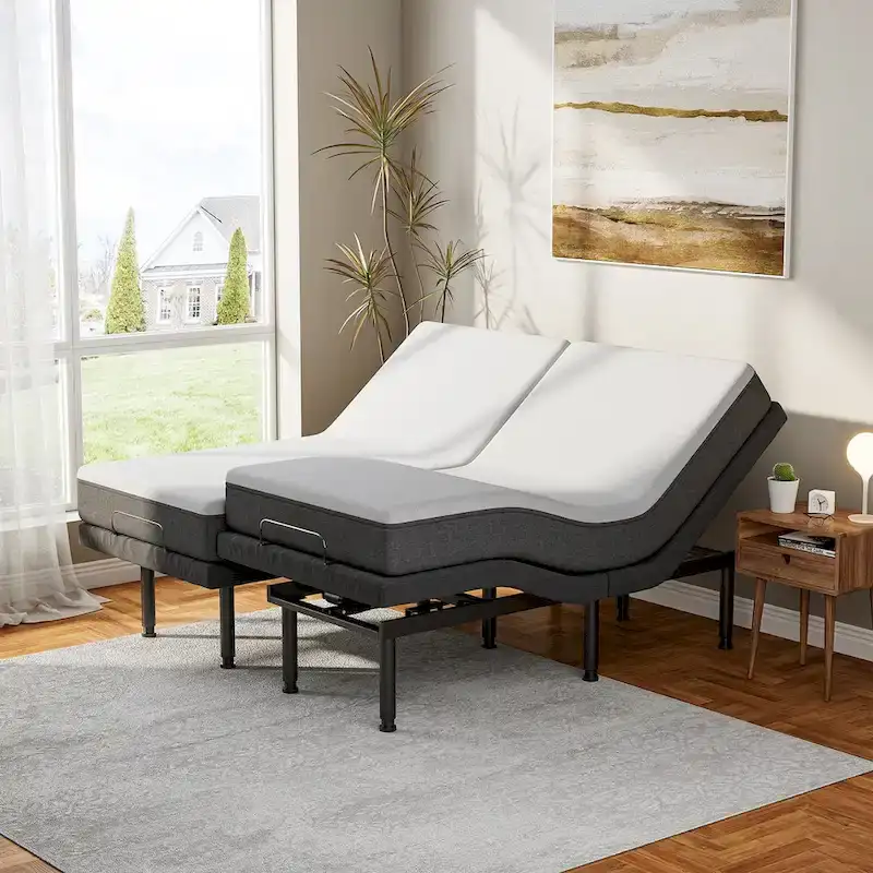Adjustable Bed Frame Base Stress Massage Wireless Remote Quiet Motor