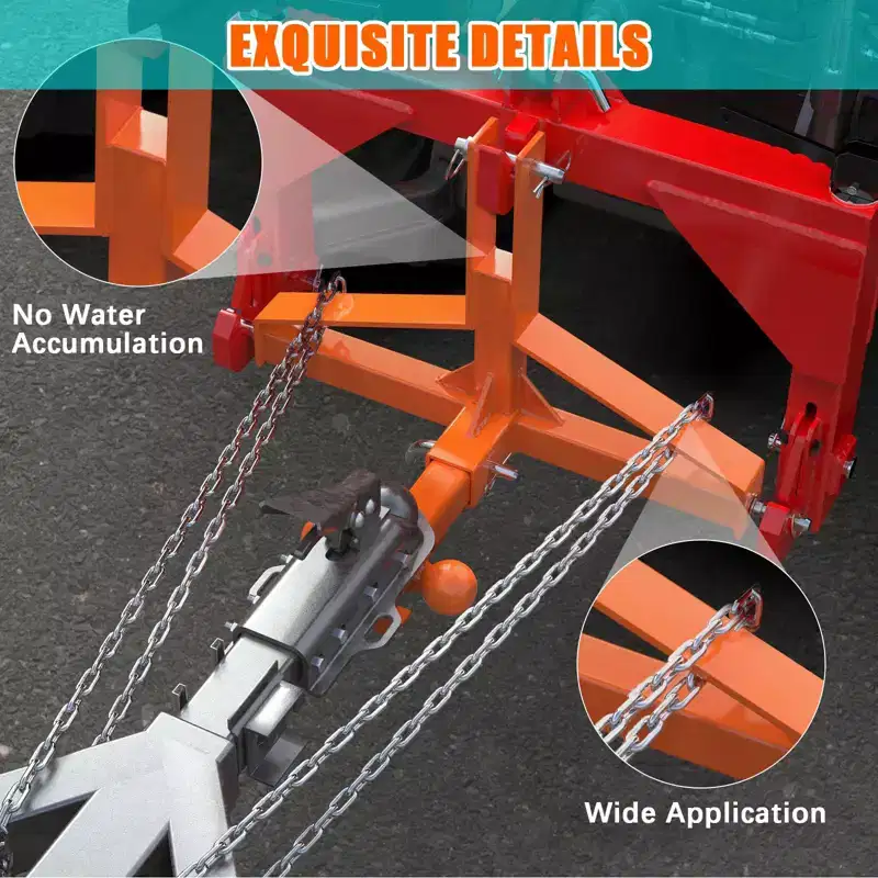 3 Point 2 Trailer Hitch Receiver Heavy-Duty for Category 1 Tractors Compatible with Kubota, BX, LM25H, WLM Tractor, NorTrac, Yanmar, Kioti, Cat