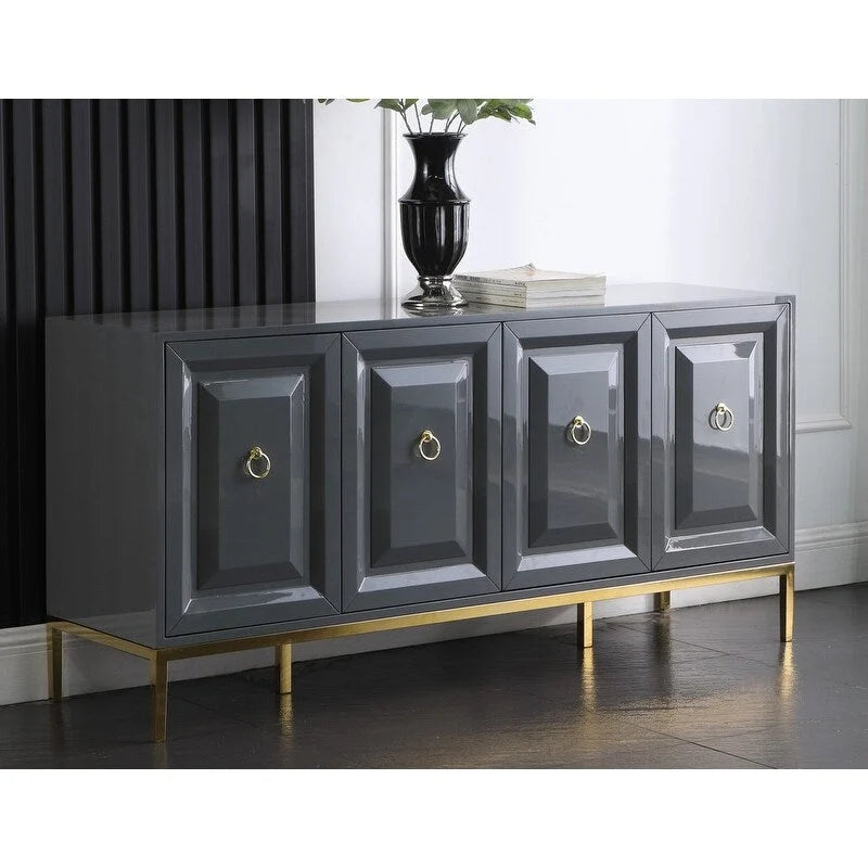 65 in. Lacquered 4-Door 1-Drawer Sideboard