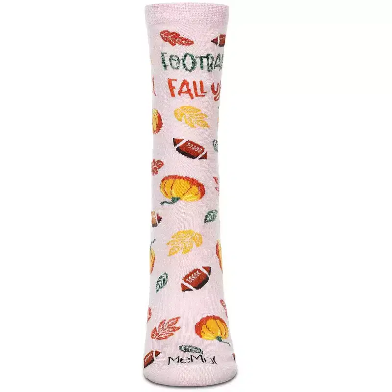 Memoi Women's Football & Fall Bamboo Crew Socks