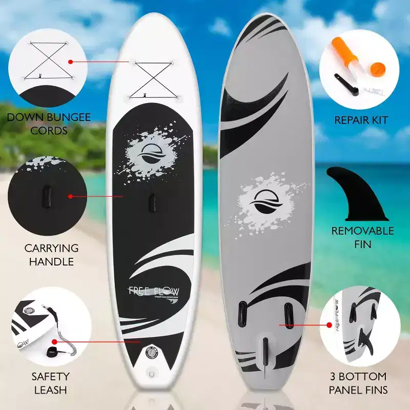 SereneLife 10'6 Inflatable Stand-Up Paddle-Board (SUP) with Paddle & Accessories