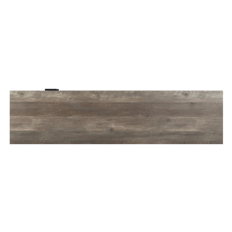 63-Inch Industrial TV Stand – Oak & Black, MDF & Metal Frame, Fits TVs up to 60 Inches