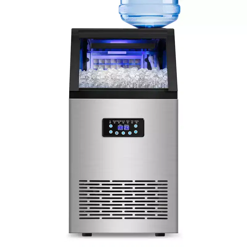 Denjol Built-In or Freestanding Ice Maker - 120 lbs. Daily Output, 30 lbs. Storage, 17-Inch