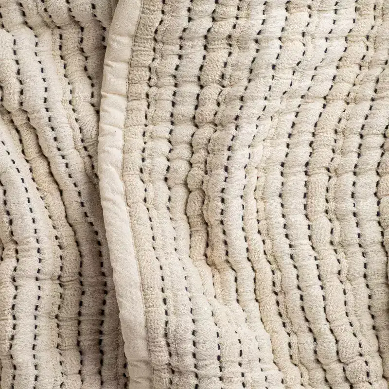 Coastal Stitch Quilted Bedspread, Coastal Inspired Cotton Bedding