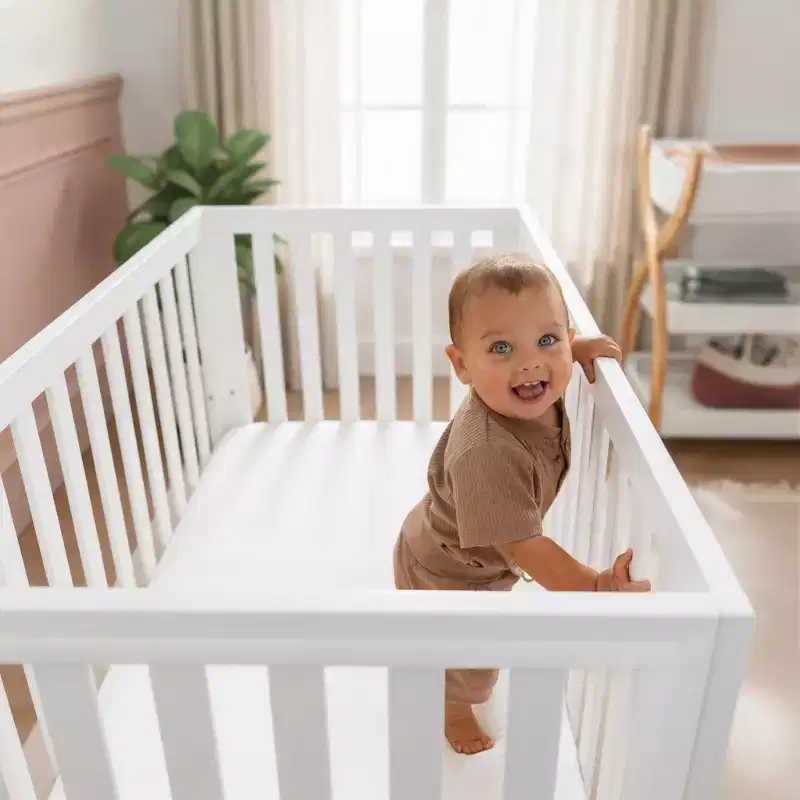 Comfy Cubs Baby Crib for 0 to 3 Years - Adjustable Mattress Height - 80 lbs Capacity Nursery Bed