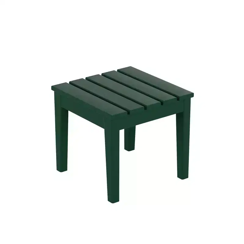 WestinTrends Malibu Outdoor Patio 3-Piece HDPE Adirondack Garden Chairs with Square Adirondack Side Table Set
