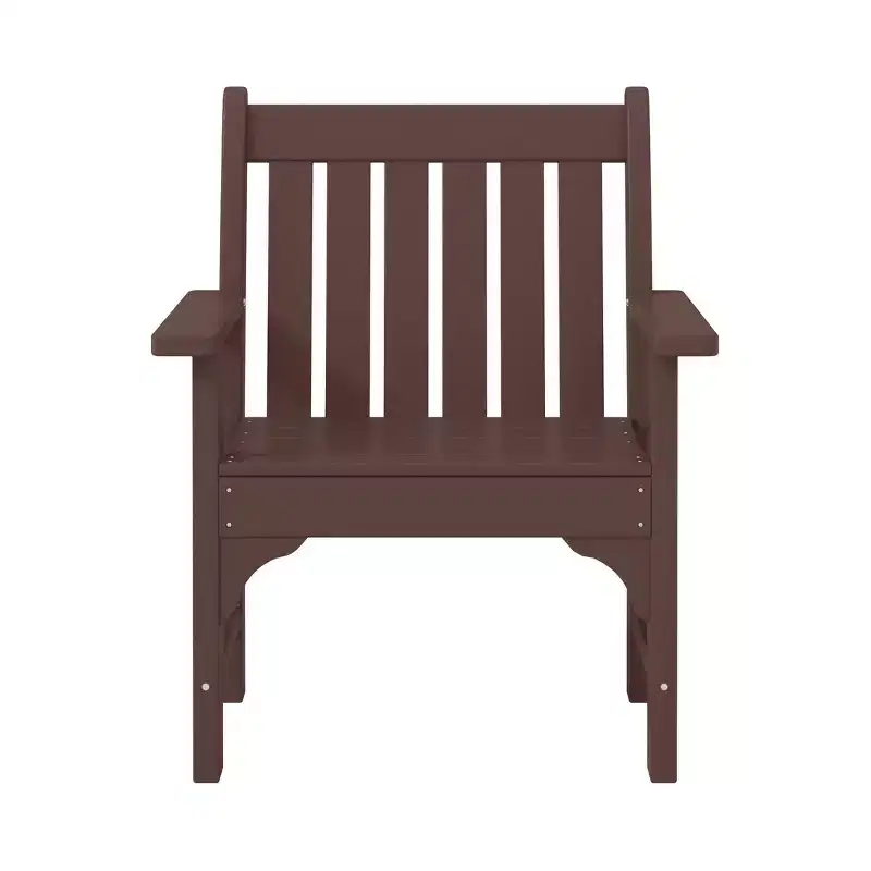 WestinTrends Malibu Outdoor Patio 3-Piece HDPE Adirondack Garden Chairs with Square Adirondack Side Table Set