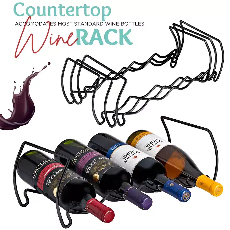 6-Tier Classic Style Stackable Wine Rack - Perfect for Bar, Wine Cellar, Basement, Cabinet, Pantry, etc - Hold 24 Bottles