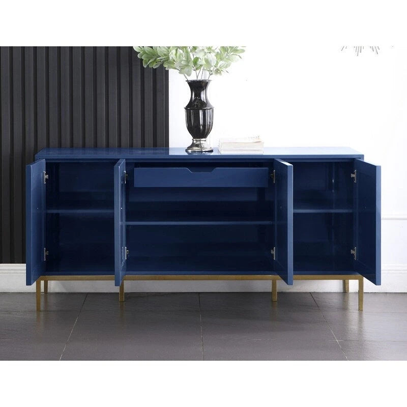 65 in. Lacquered 4-Door 1-Drawer Sideboard