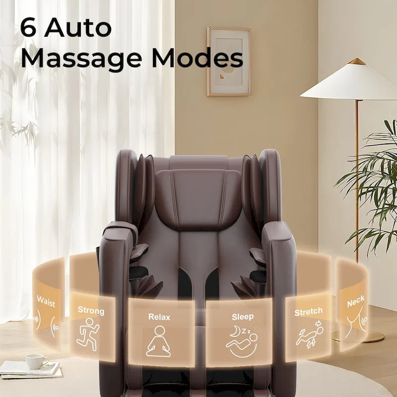 Full Body Massage Chair with Zero Gravity, Bluetooth Speaker & Foot Roller
