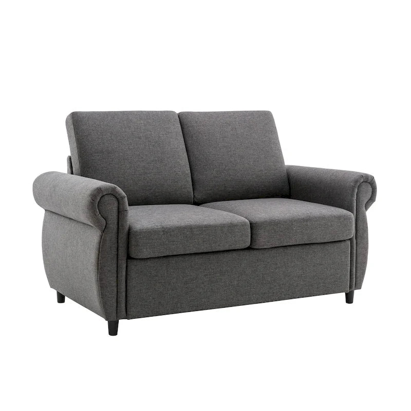 Merax Pull Out Sofa Bed Loveseat Sleeper with Twin Size Memory Mattress