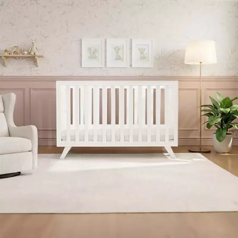 Comfy Cubs Baby Crib for 0 to 3 Years - Adjustable Mattress Height - 80 lbs Capacity Nursery Bed