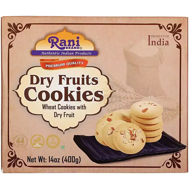 Dry Fruits Cookies - 14oz (400g) - Rani Brand Authentic Indian Products