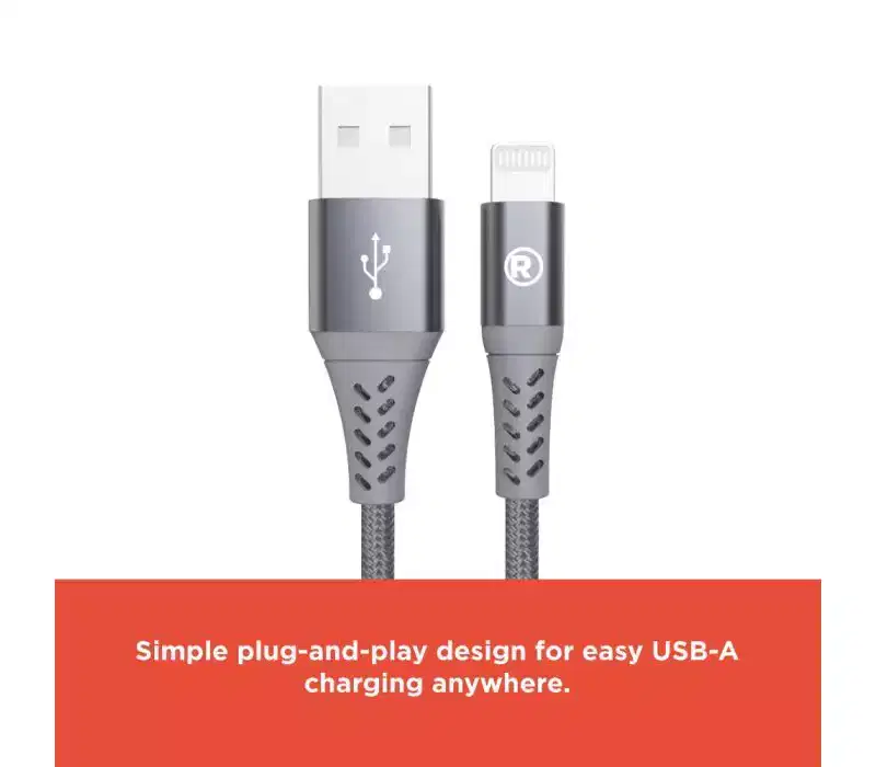 RadioShack Type-C to Lightning Cable, MFi Certified, 10ft Braided, 30W Fast Charge, Durable & Flexible for Smartphones and Tablets