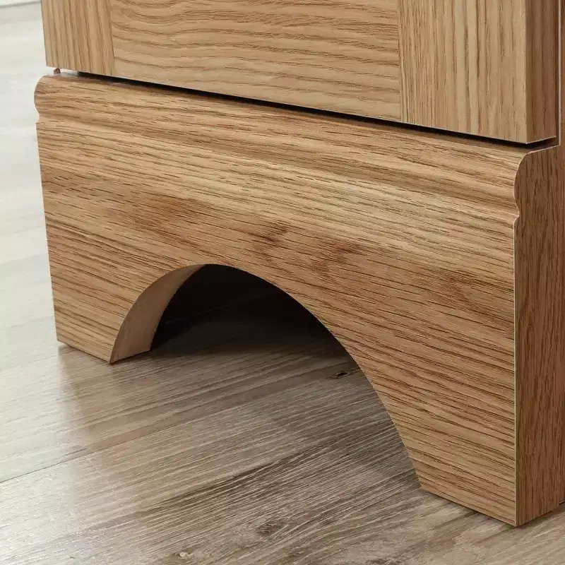 Sauder Computer Desk Timber Oak: Vintage Style Office Furniture with Storage Drawer & MDF Frame