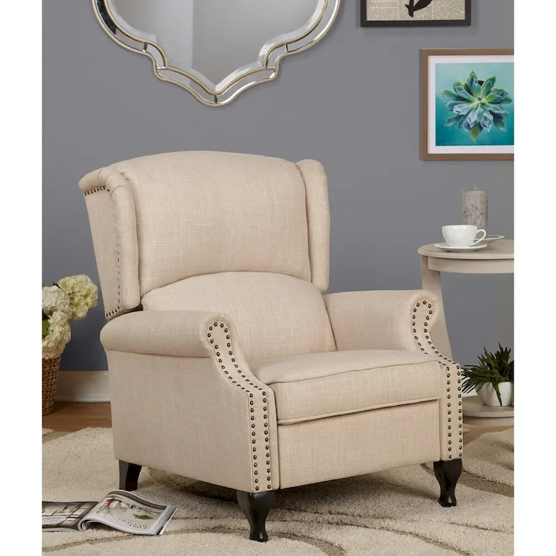 Upholstered Wing Recliner Chair
