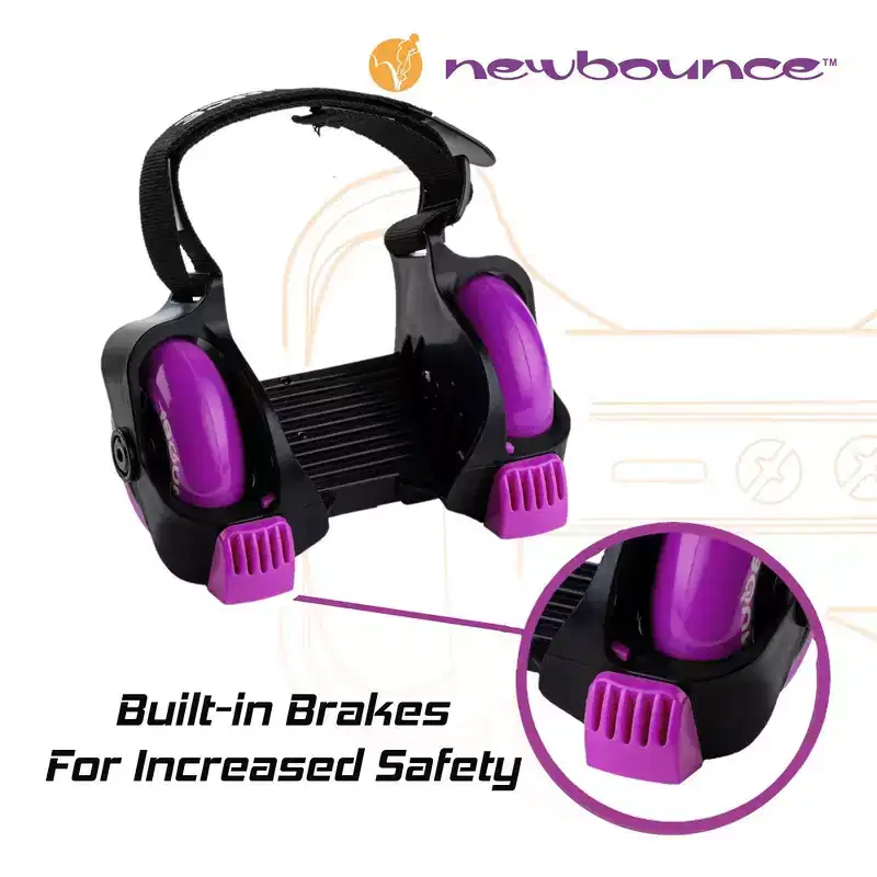 New Bounce Heel Wheel Skates - Jet Wheelies for Shoes - Adjustable One Size