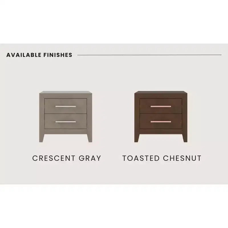 Child Craft Kieran 2 Drawer Nightstand for Nursery or Bedroom, Large Storage Drawers, Made of Sturdy Pinewood, Non-Toxic, Baby Safe Finish