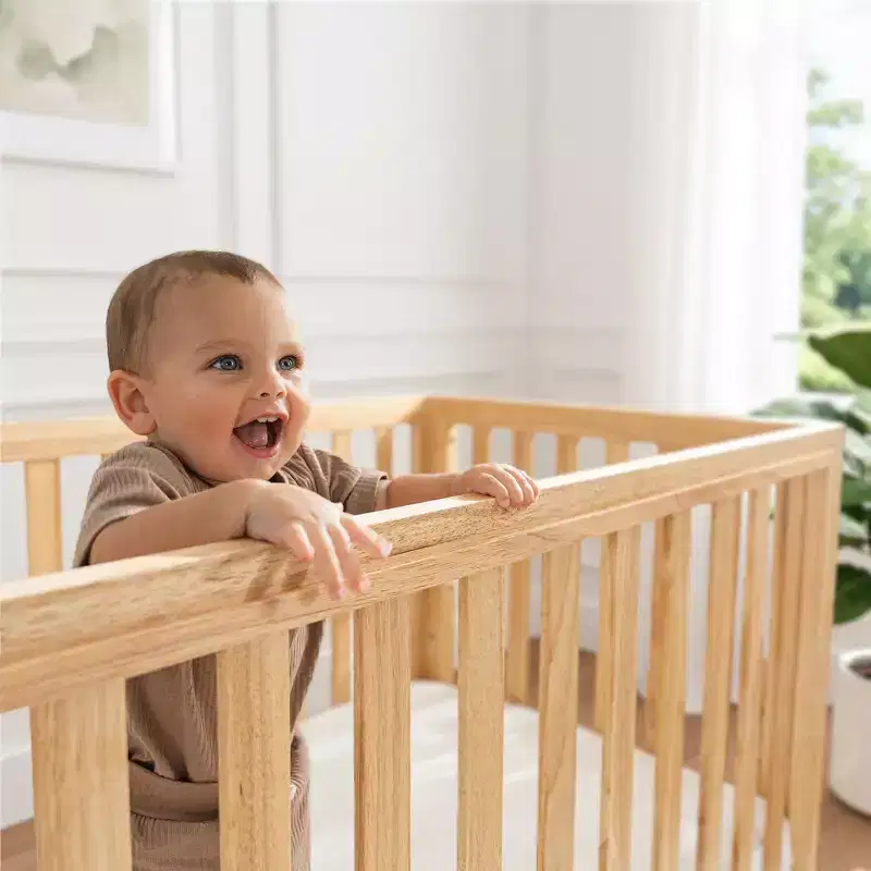 Comfy Cubs Baby Crib for 0 to 3 Years - Adjustable Mattress Height - 80 lbs Capacity Nursery Bed