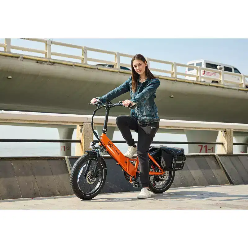 GoPowerBike GoPlus Folding Electric Bike | 20 Fat Tire eBike | 500W Motor, 20mph Top Speed | 45+ Mile Range, 5 Pedal-Assist Levels | Open Box