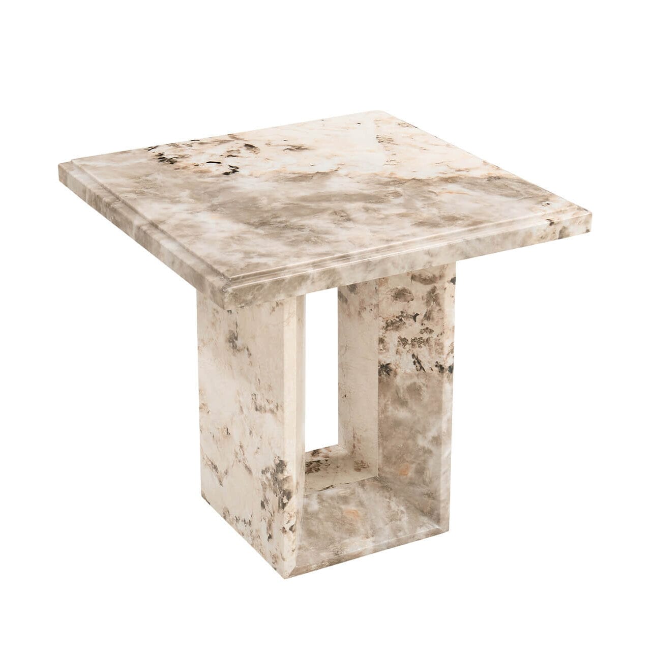 Mocha Marble Side Table