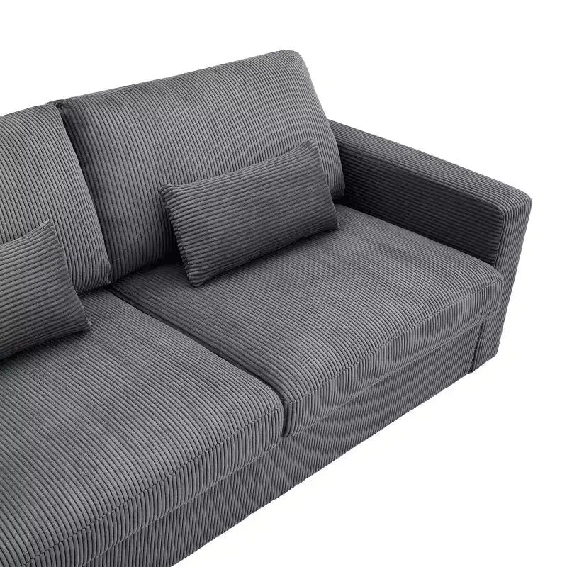 Modern Fabric Upholstered Loveseat with Removable Covers