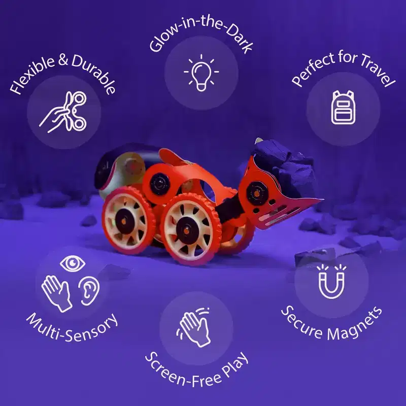 Clixo Space Mission Pack: Educational Magnetic Building Toys, Creative Thinking & Fine Motor Skills Development