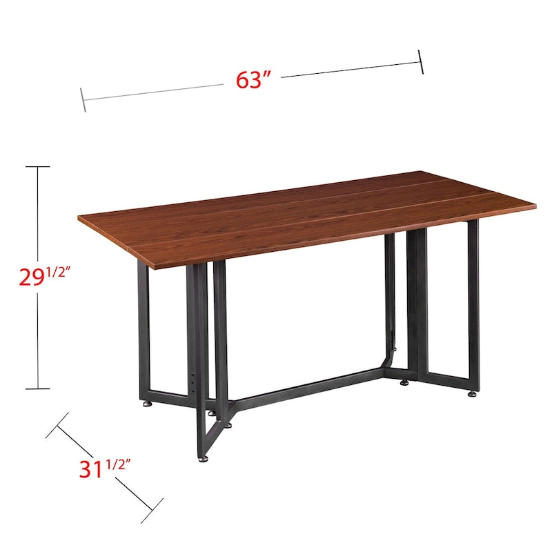 Drop Leaf Console to Dining Table - Black