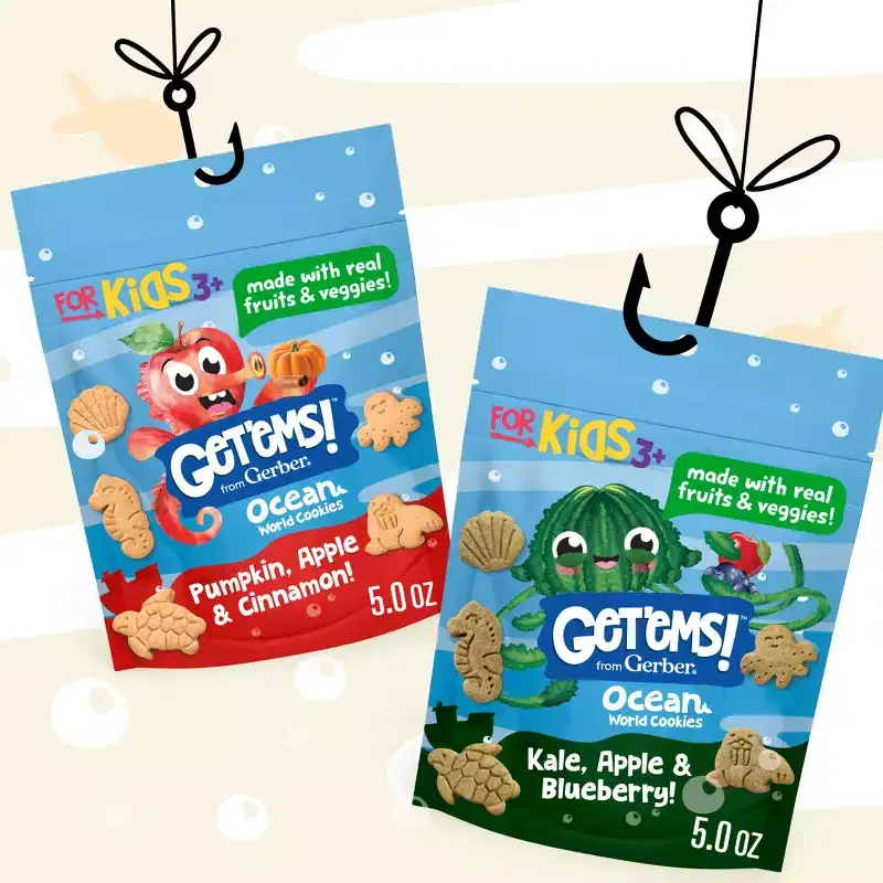 Get'ems! from Gerber Ocean World Pumpkin Apple Cinnamon Crackers Kids Lunch Snacks - 5oz