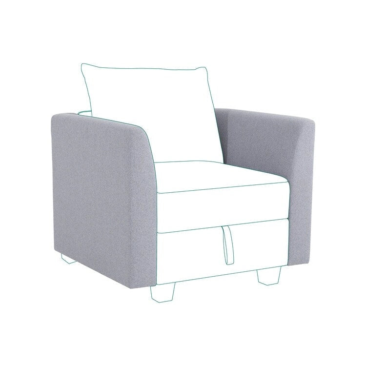 Modern DIY Convertible Modular Sectional Ultimate Sofa Collection - Optional Ottoman Middle and Armrest Modules