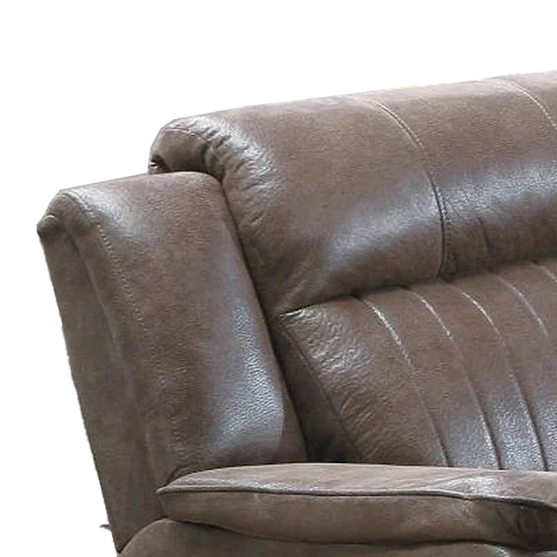 Manual Recliner Chair – Brown, Contemporary Style, Pillow Top Arms, Seats 1