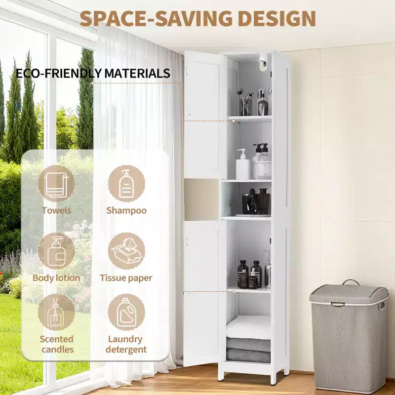 Modern Bathroom Furniture Set  Durable, Space-Saving Storage Solution  Complete Set for Stylish & Functional Bathroom Organization