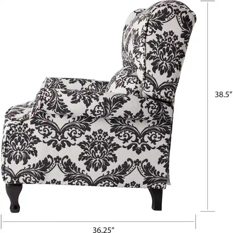 Upholstered Wing Recliner Chair