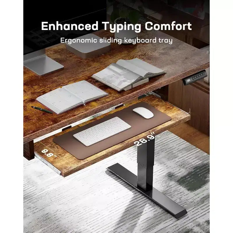 Electric Standing Desk, 48x24 Inch Adjustable Height with 27.5 to 46.7 In Height Range, 4 Memory Presets, Suitable for use in offices and studies