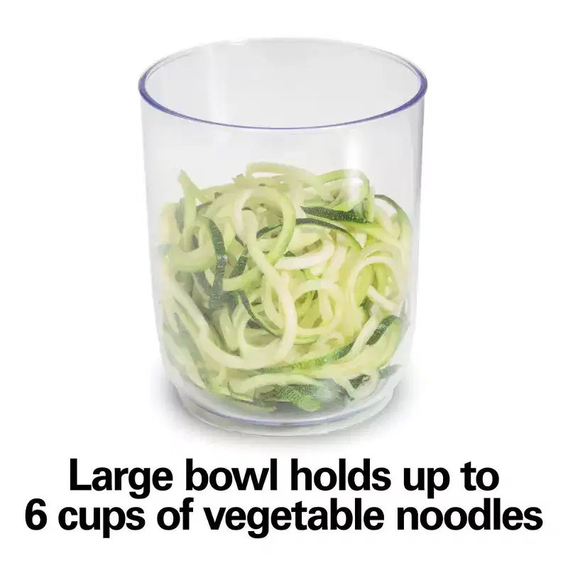 Hamilton Beach 3-Cone Spiralizer - Black: Electric Veggie & Zucchini Spiralizer, Food Slicer, Dishwasher-Safe Parts