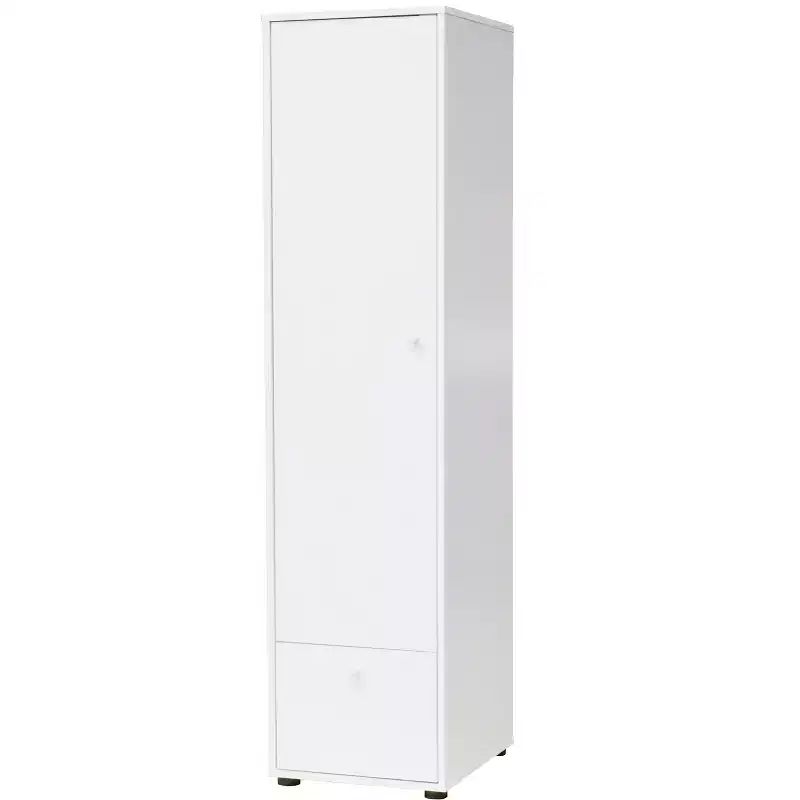 Corry Wardrobe Storage Closet, White