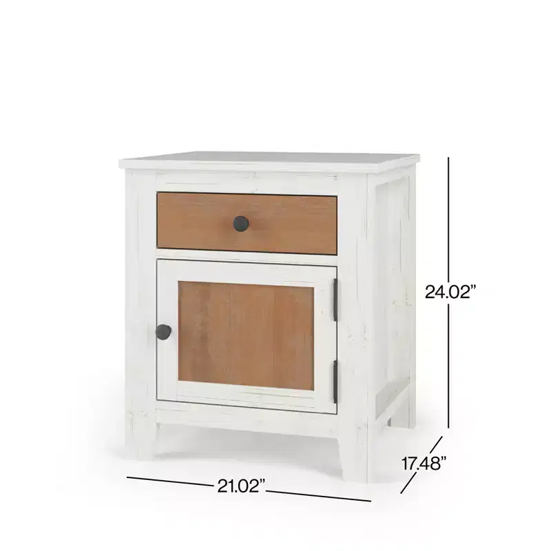 Child Craft Ocean Grove 1 Drawer Nightstand for Nursery or Bedroom, Large Storage Drawer, Made of Sturdy Pinewood, Non-Toxic, Baby Safe Finish