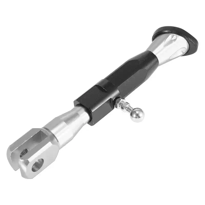 Unique Bargains Universal CNC Aluminum Alloy Adjustable Motorcycle Kickstand Side Support Stand Set