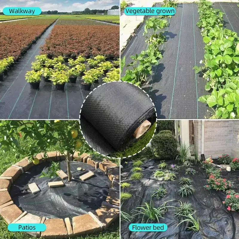 6.5Ft x 300Ft Heavy Duty Weed Barrier Fabric, 3 Oz Professional Grade Landscape Fabric, Weed Block Gardening Mat for Plant Bed, Erosion Control