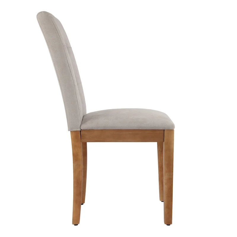 Upholstered Dining Chairs with Tufted High Back and Brushed Legs