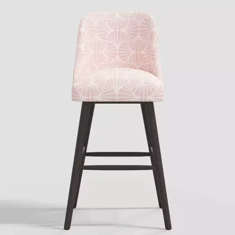 31 Geller Modern Geometric Counter Height Barstool with Footrest - Threshold
