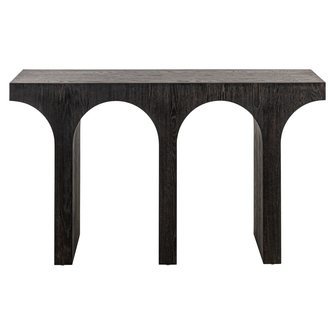 Black Wooden Arch Console Table