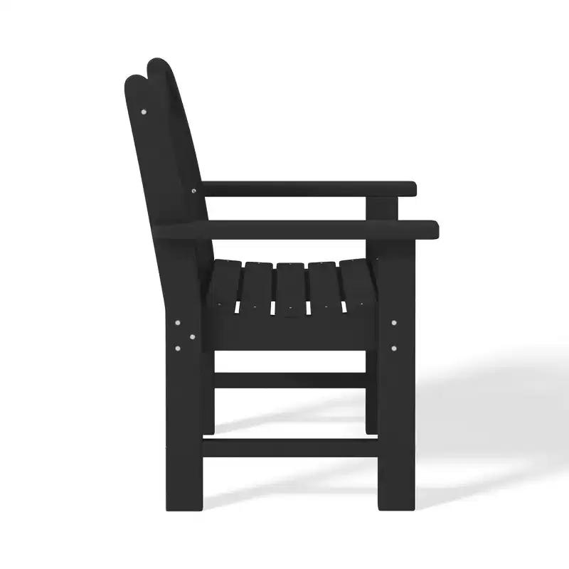 WestinTrends Malibu Outdoor Patio 3-Piece HDPE Adirondack Garden Chairs with Square Adirondack Side Table Set