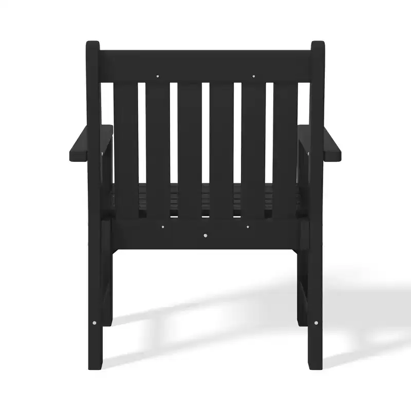 WestinTrends Malibu Outdoor Patio 3-Piece HDPE Adirondack Garden Chairs with Square Adirondack Side Table Set