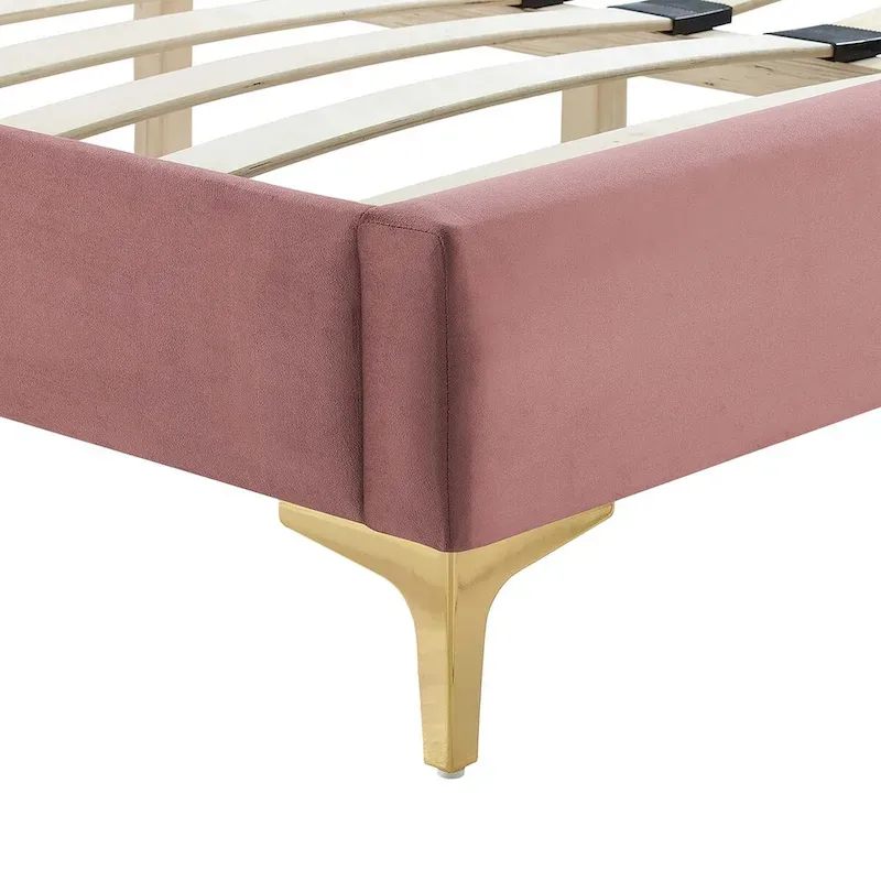 Zahra Channel Tufted Performance Velvet Full Platform Bed