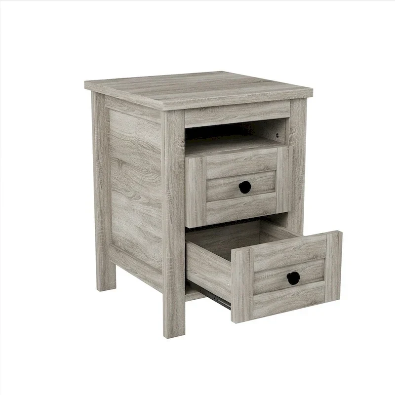 Bedroom Sets Full Size Platform Bed with Charging Station,Nightstand,Dresser(Set of 3)