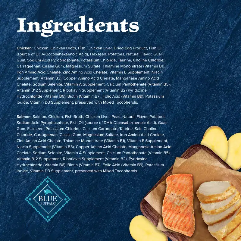 Blue Buffalo Wilderness High Protein Grain-Free Natural Kitten Pate Wet Cat Food Variety Pack with Chicken & Salmon - 3oz/6ct